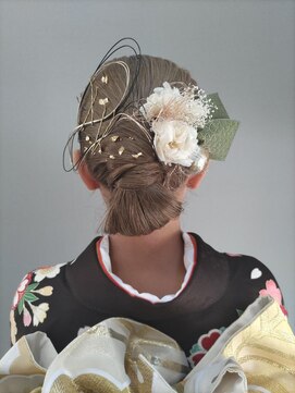 ヘアー ル シェーヌ キューブ(hair le chene CUBE) 成人式 タイトアップ×水引