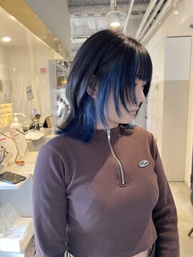 フィゼル 福島店(fizelle) ブルーインナーカラー＊いけもとみお