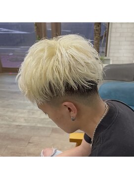 ココテラス(coco terrace) フェードアップバング/メンズハイトーン/ブリーチカラー