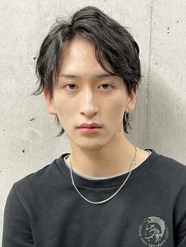 フイ 自由が丘(men's salon Hui) メンズ/アップバング/ツーブロックマッシュ/束感ショート/波巻き