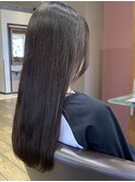 ツヤサラロング/ストレート/縮毛矯正/髪質改善トリートメント