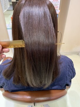 アズール 草加(azule) 髪質改善カラー　ピンクブラウン【草加/草加駅東口】