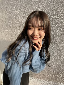 ゲリール ヘア プラス ケア(guerir hair+care) 【guerir hair + care】黒髪×波巻きアレンジ