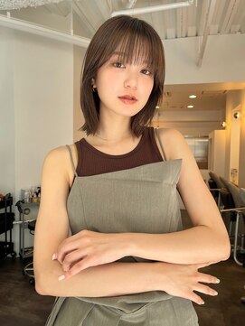 ウィステリアプラスワン 銀座一丁目(WISTERIA PLUS1) 外ハネボブ×チョコレートブラウン