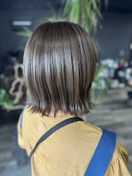 アローズ 荒尾店(arose) シースルーバングオリーブしっとり艶カラー