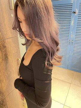 アジールヘア 池袋東口店(agir hair) 色落ち完璧ラベンダーグレージュ☆レイヤースタイル池袋