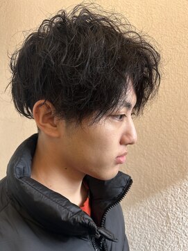 吉祥寺 はるへ メンズデザイン　波巻きパーマ　ツイストスパイラル