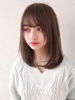 小顔前髪顔まわりカットミディアムレイヤーボブ10代20代30代40代