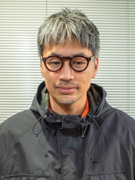 ワク(WAKU) 【WAKU】メンズ/ベリーショート/シルバーアッシュ/白髪ぼかし