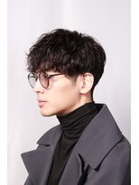 ネイビー(NAVY)&nbsp;横顔もカッコイイ バウンドマッシュ