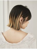 くびれショートボブ40代50代グレイカラー白髪染め白髪ぼかし