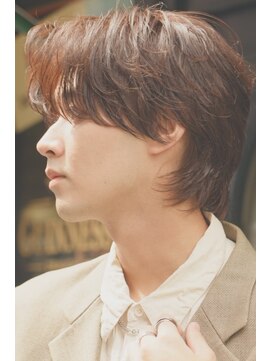 オーシャントーキョー 大阪(OCEAN TOKYO) 韓国ヘアカルマパーマコンマバングセンターパート黒髪ウルフ