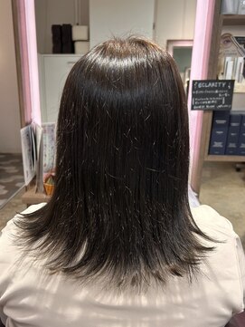 ヘアーサロン デ フォーエバークレール(hairsalon de Forever clair) 【暗髪】オリーブブラウンカラー×まとまるツヤ感トリートメント