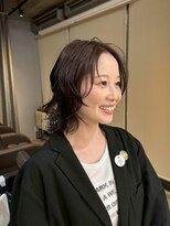 オルセン(OLSEN)&nbsp;ミディアムヘア/ハイレイヤー/ラベンダーグレージュ/前髪なし