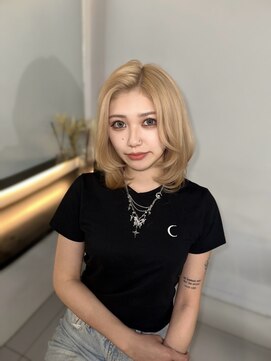 アイトーキョー 名古屋2nd(AI TOKYO) レイヤーカット/ミルクティ/ベージュ/顔周り/ブリーチ/栄/矢場町