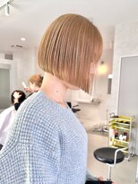 トラップヘアー&nbsp;大人可愛いタッセルボブ×ミルクティーベージュカラー