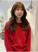 着物ヘア/ダークアッシュ/ミディアムレイヤーカット/名古屋名駅