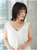 レイヤーボブ 暗髪