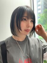 ユニック ウメダ(unique UMEDA)&nbsp;フェイスレイヤーボブ＋インナーカラー+姫カット