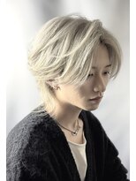 イマージュヘアー&nbsp;ホワイトブロンド×メンズレイヤ