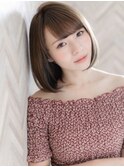 【ROMA】大人かわいいモカベージュ/愛され小顔ナチュラルボブ