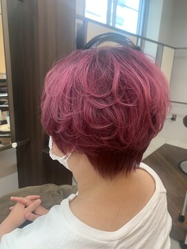 アプシー 三田駅前店(Apsee) ☆パーマ風ショート春ピンク☆