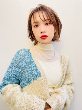 レニーバイエース(LANY by ACE) 【LANY 横浜】ニュアンスボブ×オレンジベージュ