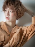 ビタミンカラーくせ毛風小顔束感ショート201u戸頭10代20代30代