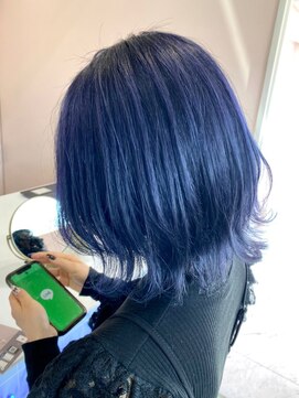 ゲーム バイ アランスミシー 横浜(GAME by Alan Smithee) ブルージュダブルカラー×Aラインボブ