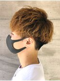 20代30代メンズクラウドマッシュ丸み束感ビジカジトレンド
