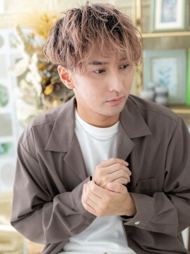 カバーヘア イヴ 戸頭店(COVER HAIR EVE) 外国人風カラーツイスパフェードマッシュa戸頭10代20代30代