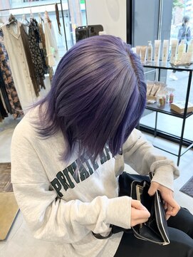 ヘアーアイスカルテット(HAIR ICI QUARTET) 透明感カラー★20代30代ダブルカラーブリーチラベンダーブルー