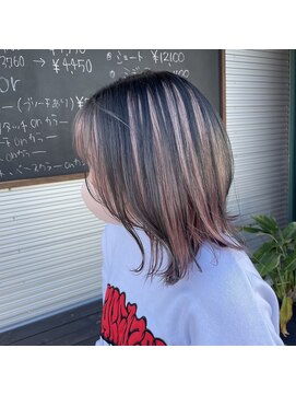 ラブヘアーグリーン(LOVEHAIRGREeN) 切りっぱなしボブ×アンブレラカラー