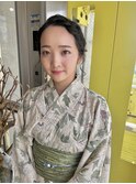 浴衣　着付け　セット　アレンジ　ガルボヘアー