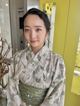 ガルボ ヘアー(garbo hair) 浴衣　着付け　セット　アレンジ　ガルボヘアー