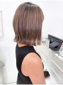 ボブ×ハイライト☆ミルキーベージュ