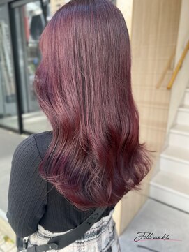 ジル アンク(Jill ankh) 《Jillankh姫路駅前》フーシャピンク 暖色系 艶髪 セミロング