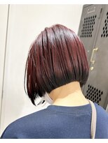 ヲタク(wotaku.) 暖色カラー裾カラーデザインカラーブリーチなしボブぷつっとボブ