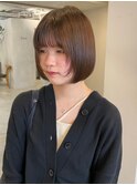 ショートヘアレイヤーカットデザインカラーオリーブベージュ新宿