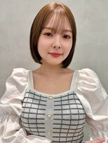 エジョン 幡ヶ谷店(Aejon)&nbsp;シルキーベージュ斜めバングチョコレートデザインカラー