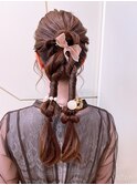 タイトツインポニーアレンジ
