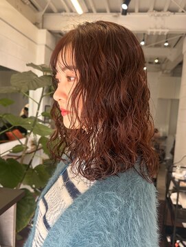 ラレイ ハラジュク(Lalei harajuku) 【白石】大きめしっかりスパイラルパーマ/ほんのりピンク