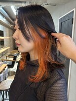 ソイリウム 下北沢(soi rium)&nbsp;ポイントカラー_インナーカラー_インナーオレンジ