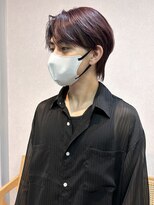 トレヘアー 京都 烏丸(tRe hair)&nbsp;マッシュウルフ ワインレッド