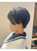 短めショート/岡山/黒髪ショート/ハンサムショート