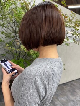 オズ 安積店(OZ) 黒髪ボブルフネビージュ小顔ワンレン