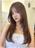 美髪レイヤーカット/顔まわりレイヤー/くびれミディアムレイヤー