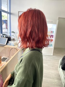 エルフグローリー(elf -glory-) アプリコットオレンジ/外ハネミディアム/by elf