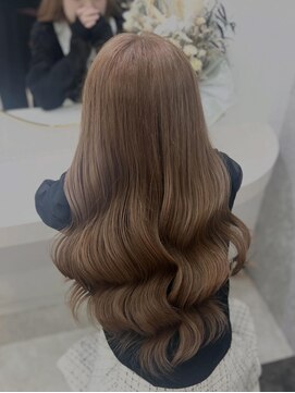 ラビス(Lovis) くびれヘア/アプリコットオレンジ/ハイライトカラー/夏/縮毛矯正