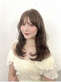 たっぷりレイヤーやわらかミルクティーカラー